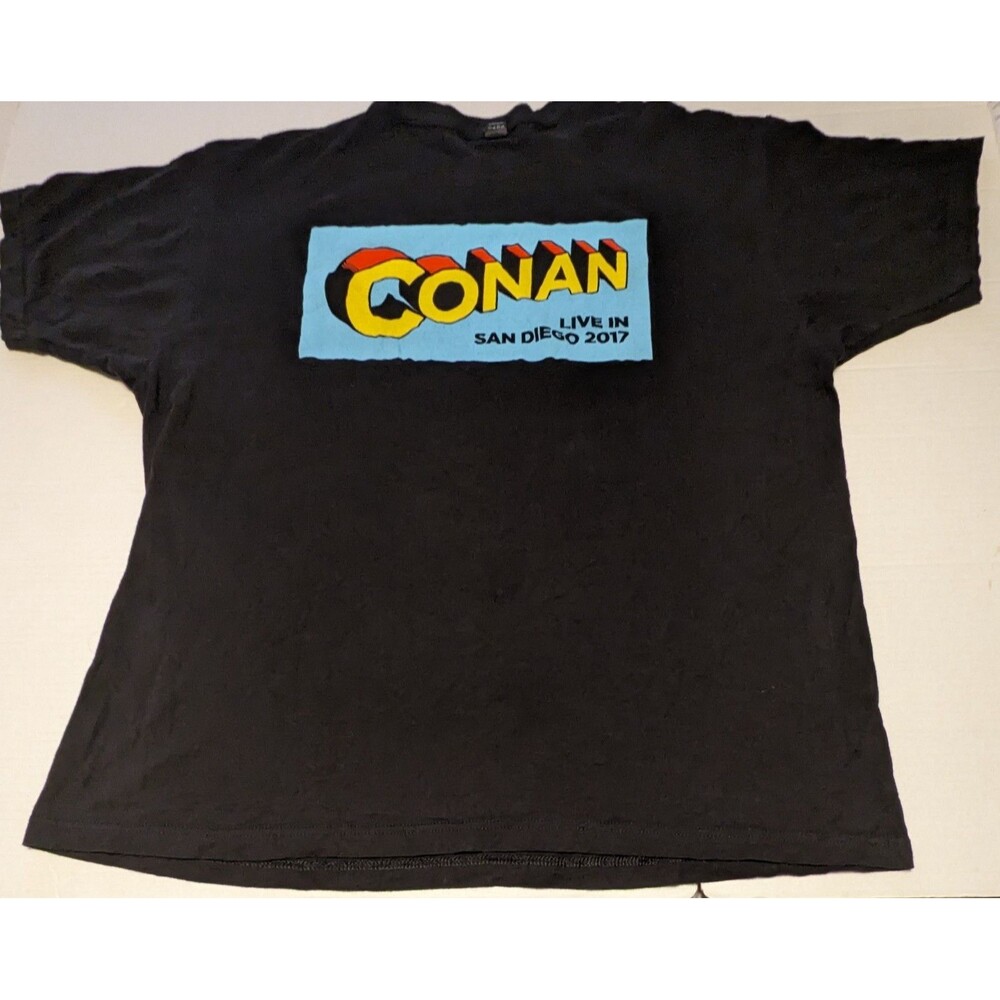 Conan O'Brien Live In San Diego 2017 Comic-Con Promo T-Shirt Black XL